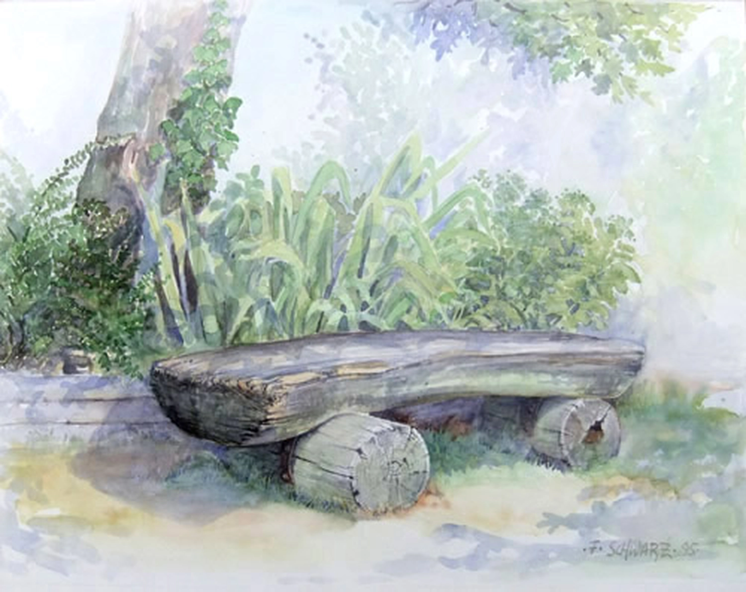 Künstler - Malerei - "Stilleben" . Aquarell . 50 x 40 cm