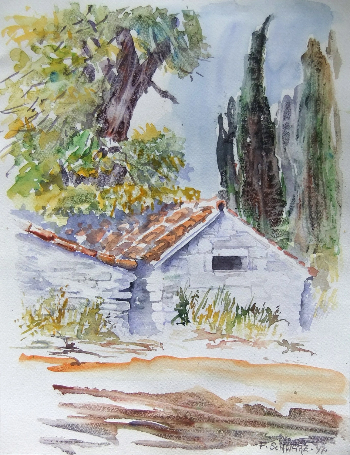 Künstler - Malerei - "Kroatien, Rovinj" . Aquarell . 30 x 42 cm