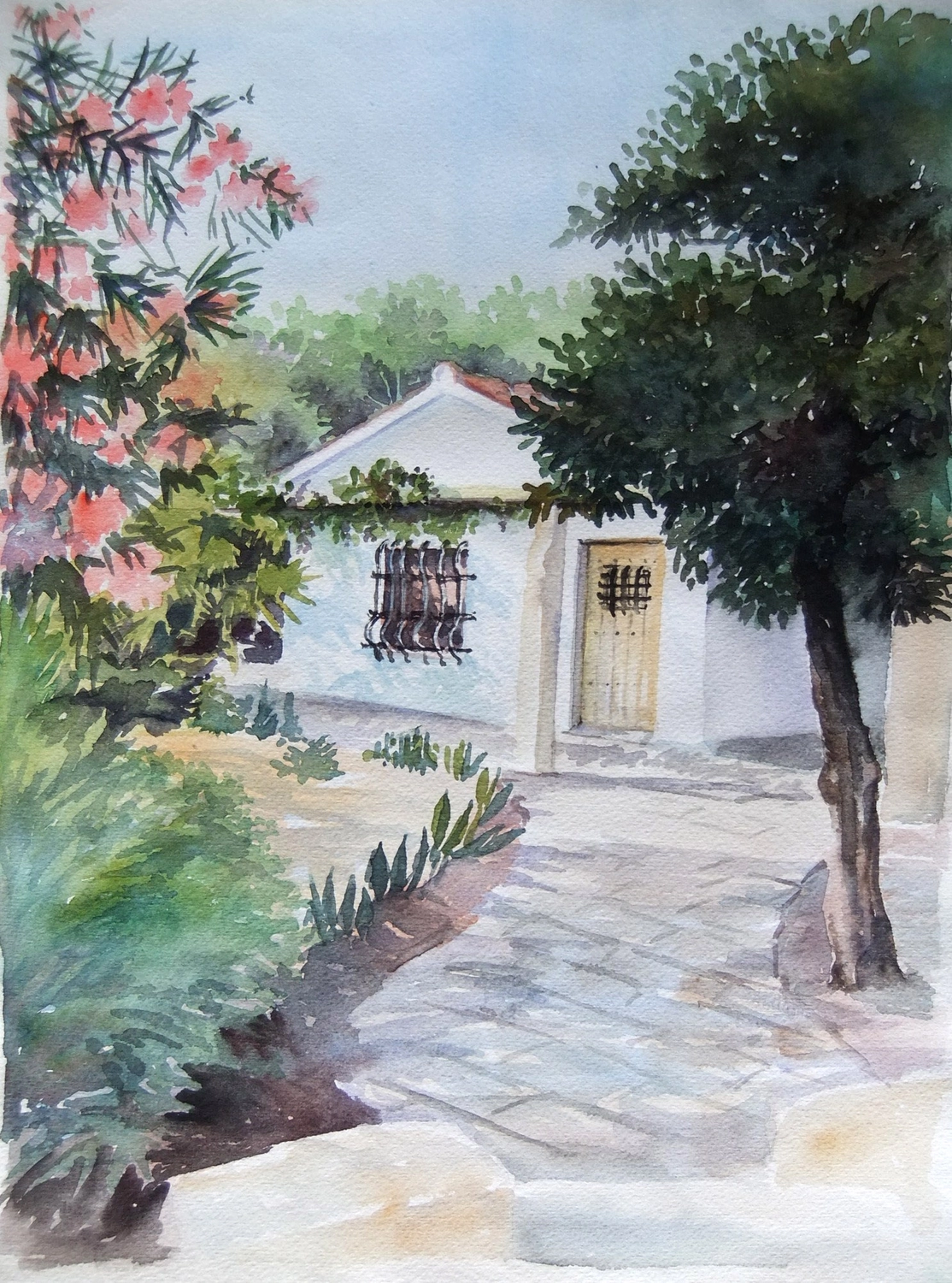 Künstler - Malerei - "Mallorca" . Aquarell . 30 42 cm